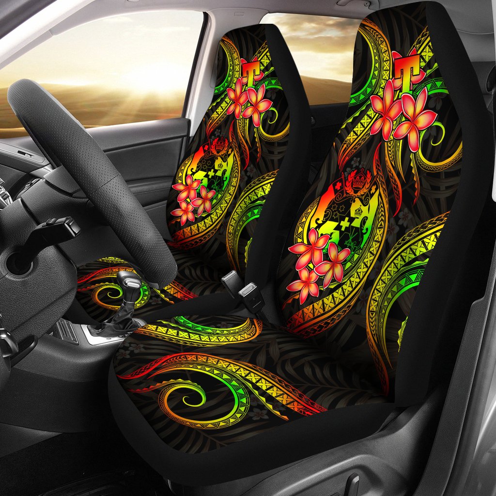 Tonga Polynesian Car Seat Covers - Reggae Plumeria Universal Fit REGGAE - Polynesian Pride