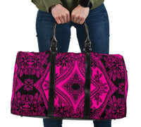 Polynesian Plumeria Mix Pink Black Hawaii Travel Bag Travel Bag One size Pink - Polynesian Pride
