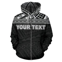 Poly All Over Zip up Custom Hoodie Polynesian Black - Polynesian Pride