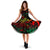 Vanuatu Polynesian Midi Dress - Turtle Hibiscus Reggae Women Reggae - Polynesian Pride