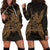 New Caledonia Polynesian Hoodie Dress Map Gold Gold - Polynesian Pride