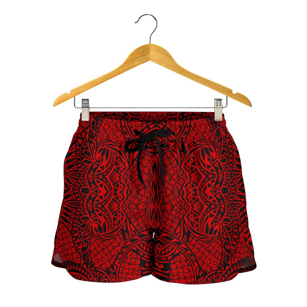 Polynesian Women's Shorts Red - Polynesian Pride