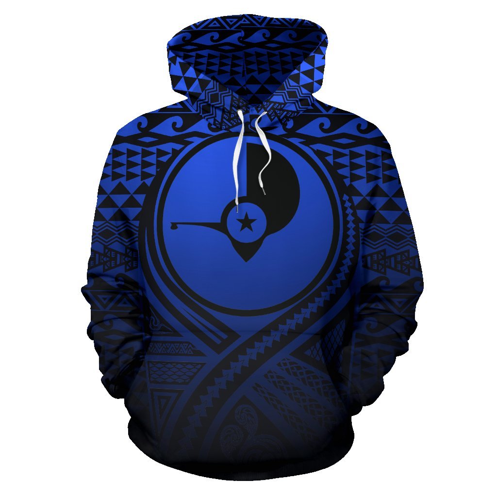 Yap All Over Hoodie Lift up Blue - Polynesian Pride