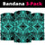 Polynesian Plumeria Mix Turquoise Black Bandana 3 - Pack - Polynesian Pride