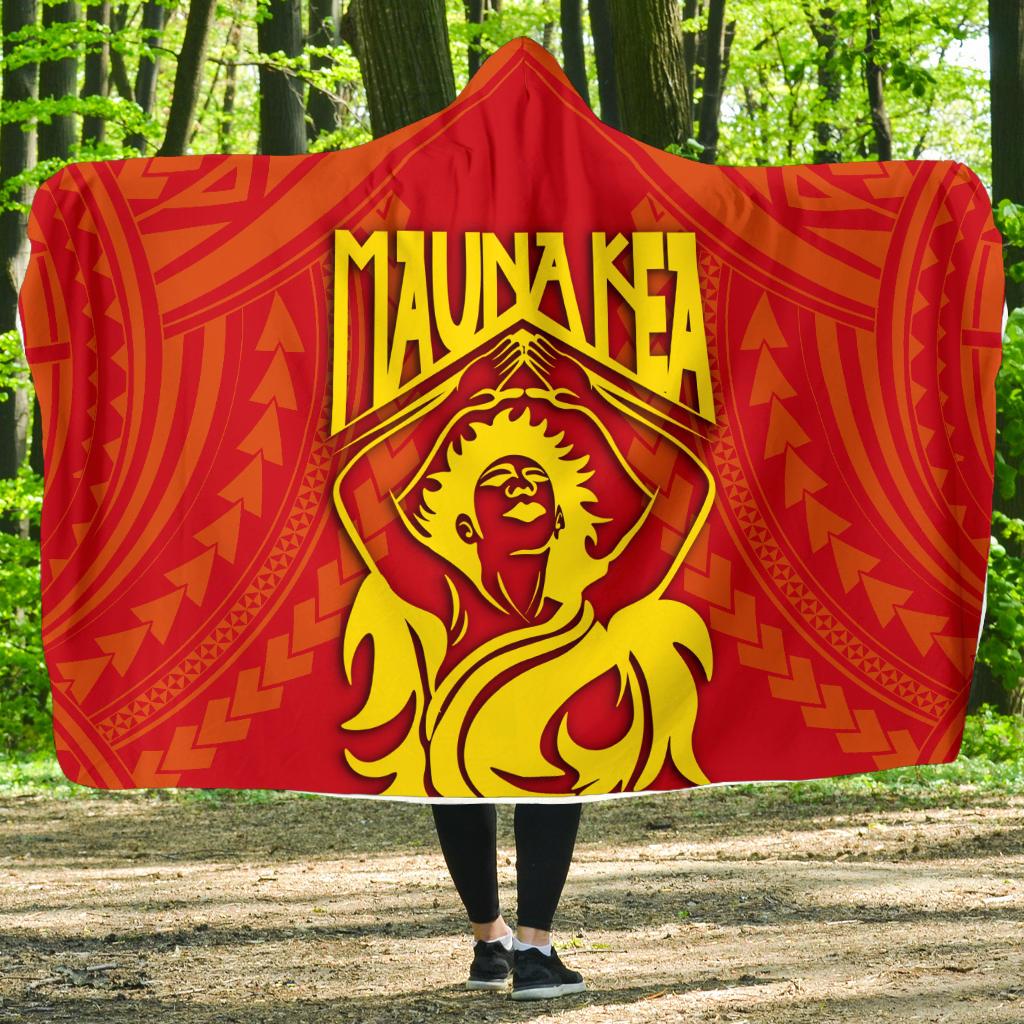Hawaii Mauna Kea - Hooded Blanket - Pele Goddess Hooded Blanket Red - Polynesian Pride