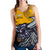 New Zealand Maori Women Racerback Tank Taranaki Bull Yellow - Polynesian Pride