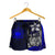 Samoa Polynesian Women's Shorts Blue - Turtle With Hook - Polynesian Pride