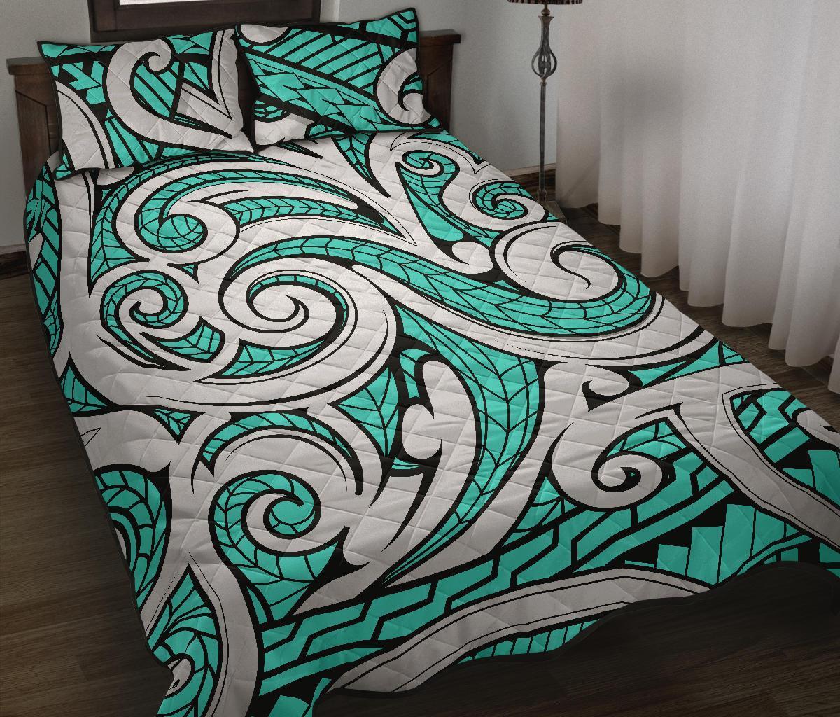 Hawaii Quilt Bed Set Polynesia Maori Ethnic Ornament AH - Polynesian Pride