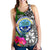 Federated States of Micronesia Women Racerback Tank - Turtle Plumeria Banana Leaf - Polynesian Pride