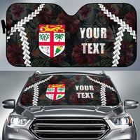 Fiji Custom Personalised Auto Sun Shades - Chain Polynesian Auto Sun Shade Universal Fit BLACK - Polynesian Pride
