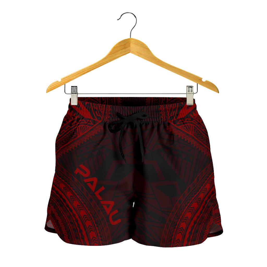 Palau Women's Shorts - Polynesian Chief Red Version Women Red - Polynesian Pride