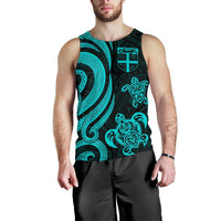 Fiji Polynesian Men Tank Top - Turquoise Tentacle Turtle - Polynesian Pride