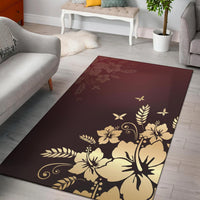 Golden Hibiscus Area Rug - Polynesian Pride