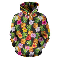 Polynesian All Over Hoodie Polynesian Tropical Fruit & Vegetable Print 01 - Polynesian Pride
