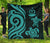 Vanuatu Premium Quilt - Turquoise Tentacle Turtle Turquoise - Polynesian Pride