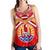 Tahiti Rugby Women Racerback Tank Polynesian Coat Of Arms and Flag Red - Polynesian Pride