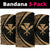 Hawaiian Bandana Kanaka Polynesian Bandana 3-Pack - Circle Style Gold - Polynesian Pride