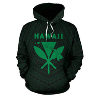 Hawaii Kanaka Polynesian Hoodie Green - Polynesian Pride