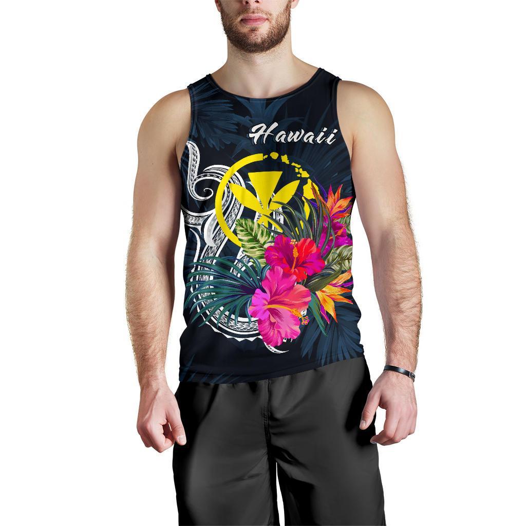 Hawaii Polynesian Men's Tank Top - Tropical Flower - Polynesian Pride