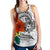 Tonga Women's Racerback Tank - Tropical Flowers White Patterns Style - Polynesian Pride