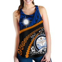 Marshall Islands Women Racerback Tank - Road To Hometown Blue - Polynesian Pride