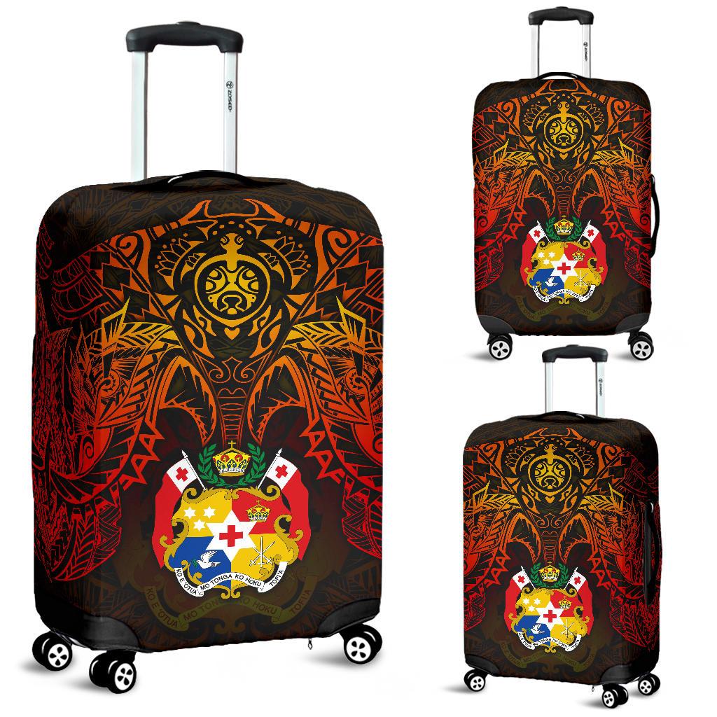 Tonga Polynesian Luggage Covers - Red Manta Ray - Polynesian Pride