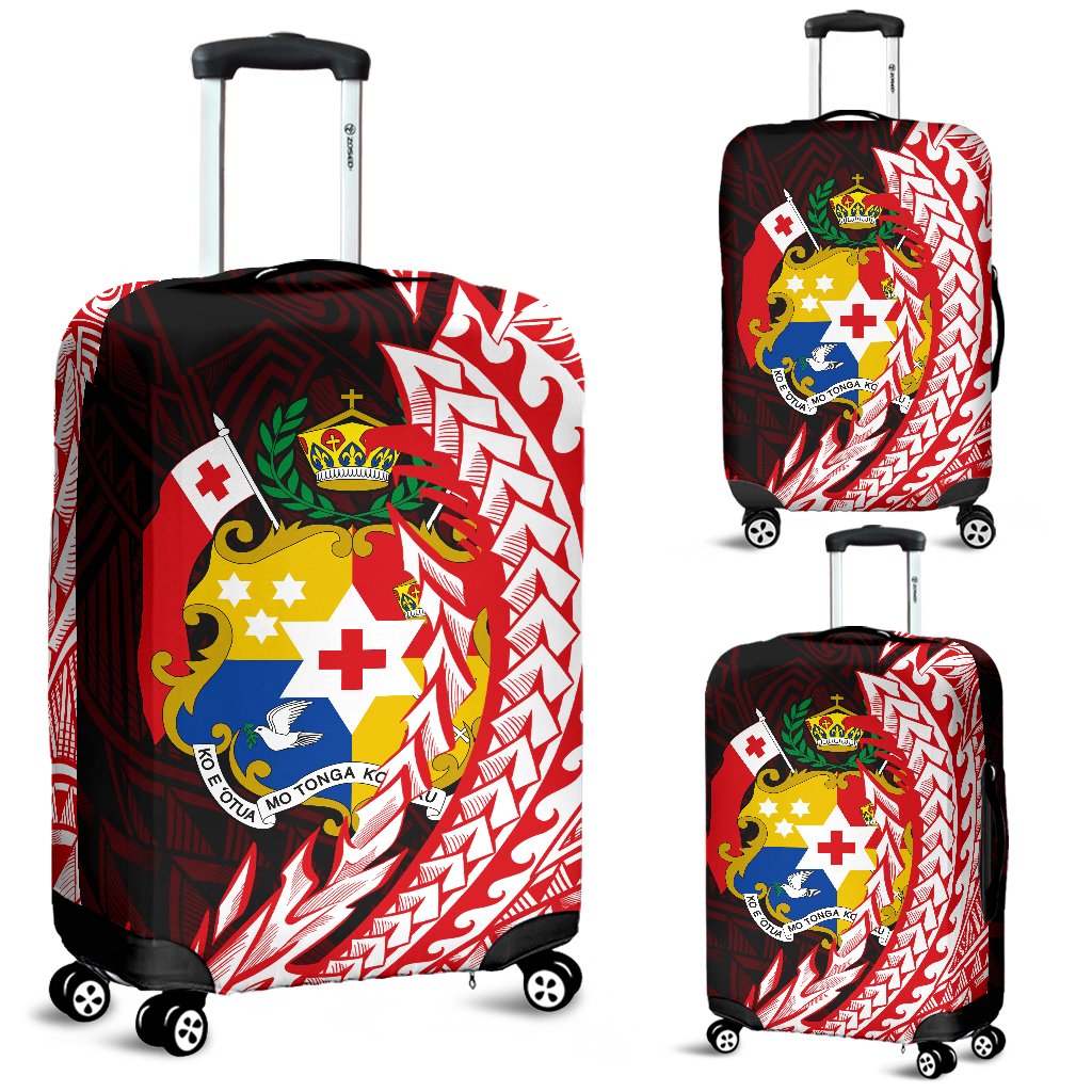 Tonga Luggage Covers - Wings Style Black - Polynesian Pride