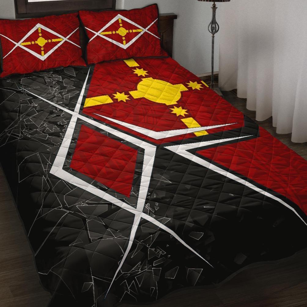 Rotuma Polynesian Quilt Bed Set - Rotuman Flag Red - Polynesian Pride