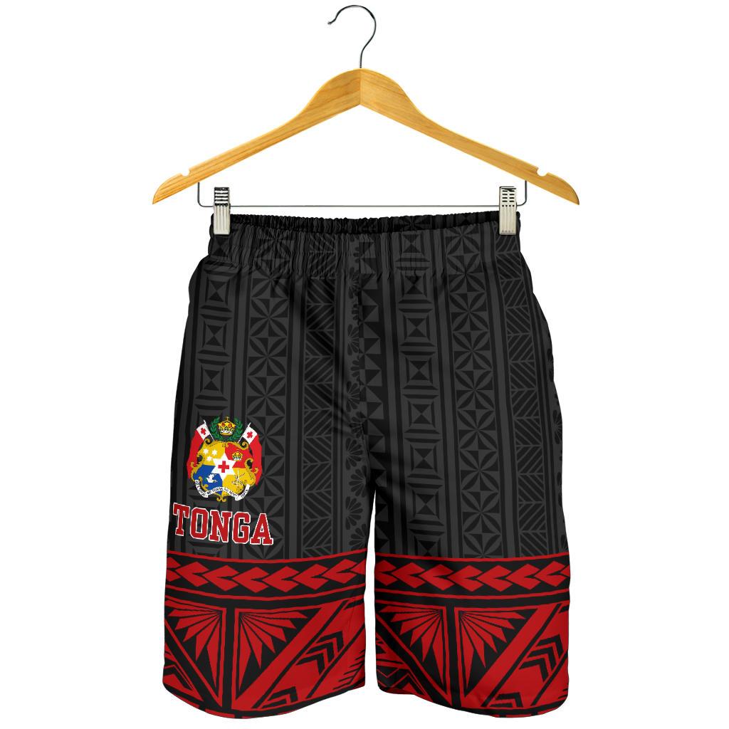 Tonga All Over Print Men's Short - Red Polynesian Red - Polynesian Pride