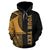 Tokelau Polynesian ll Over Custom Hoodie Gold Line - Polynesian Pride