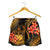 Samoa Polynesian Women Shorts - Gold Plumeria - Polynesian Pride