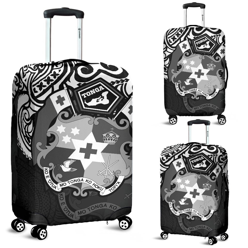 Tonga Polynesian Luggage Covers - Tongan Pride (White) - Polynesian Pride