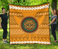 Hawaii Tiki Kanaka Polynesian - Premium Quilt AH Art - Polynesian Pride