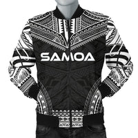 Samoa Polynesian Chief Men's Bomber Jacket - Black Version Black - Polynesian Pride