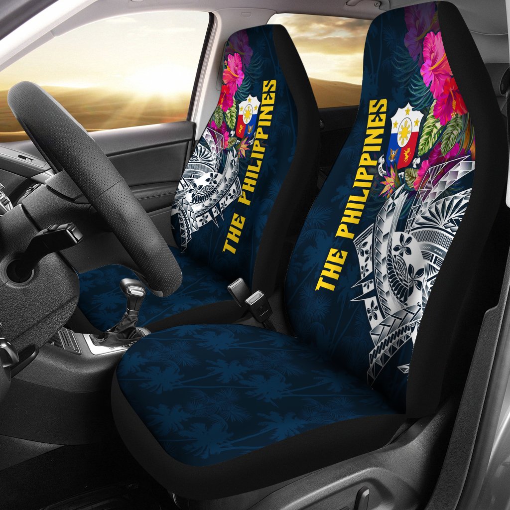 The Philippines Car seat Covers - Summer Vibes Universal Fit Blue - Polynesian Pride