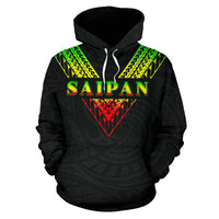 Saipan All Over Hoodie Reggae Color Sailor Style - Polynesian Pride