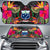 Samoa Auto Sun Shades - Hibiscus Pattern Auto Sun Shade Universal Fit Black - Polynesian Pride