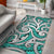 Hawaii Area Rug Polynesian Maori Ethnic Ornament AH Rug Turquoise - Polynesian Pride