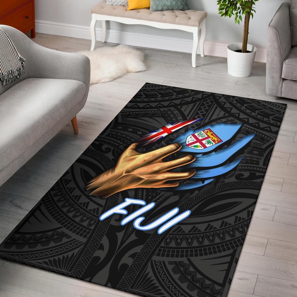 Fiji Area Rug - Fiji In Me (Black) Black - Polynesian Pride