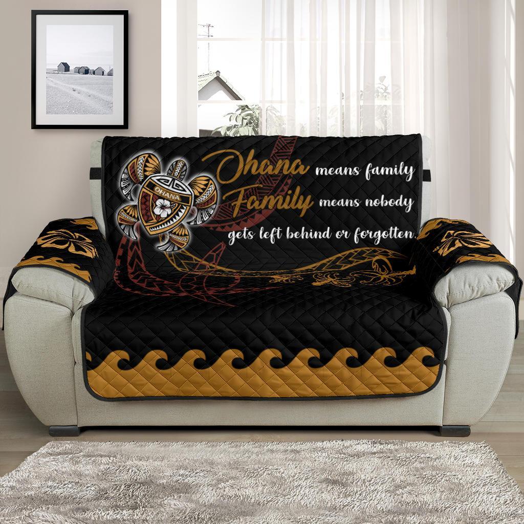 Hawaii Ohana Turtle Sofa Protectors - AH Loveseat 48" Black - Polynesian Pride