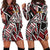 Vanuatu Women's Hoodie Dress - Tribal Flower Special Pattern Red Color - Polynesian Pride