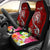 Tonga Custom Personalised Car Seat Covers - Turtle Plumeria (Red) - Polynesian Pride