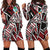 Guam Women's Hoodie Dress - Tribal Flower Special Pattern Red Color - Polynesian Pride