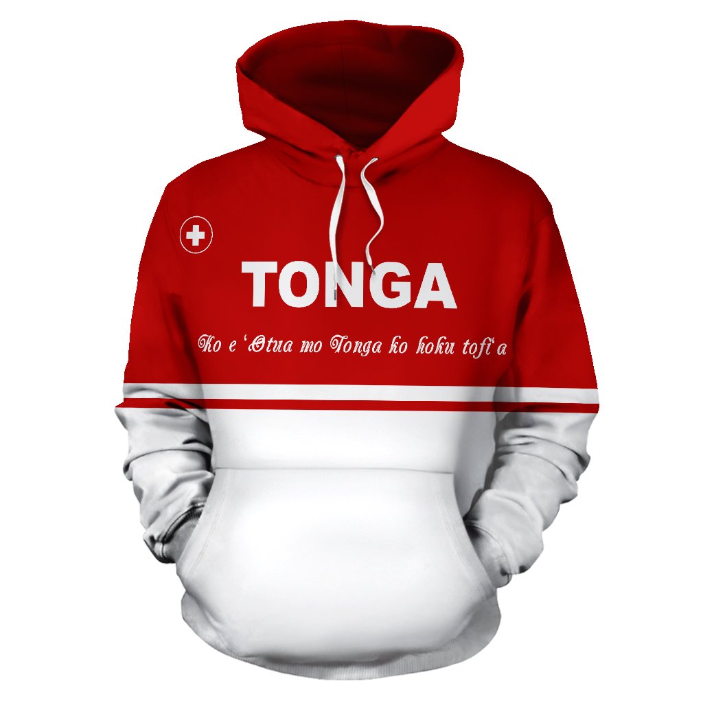 Tonga Hoodie Tonga Flag COat of Arms Ko E Otua Mo Tonga Ko Hoku Tofia - Polynesian Pride