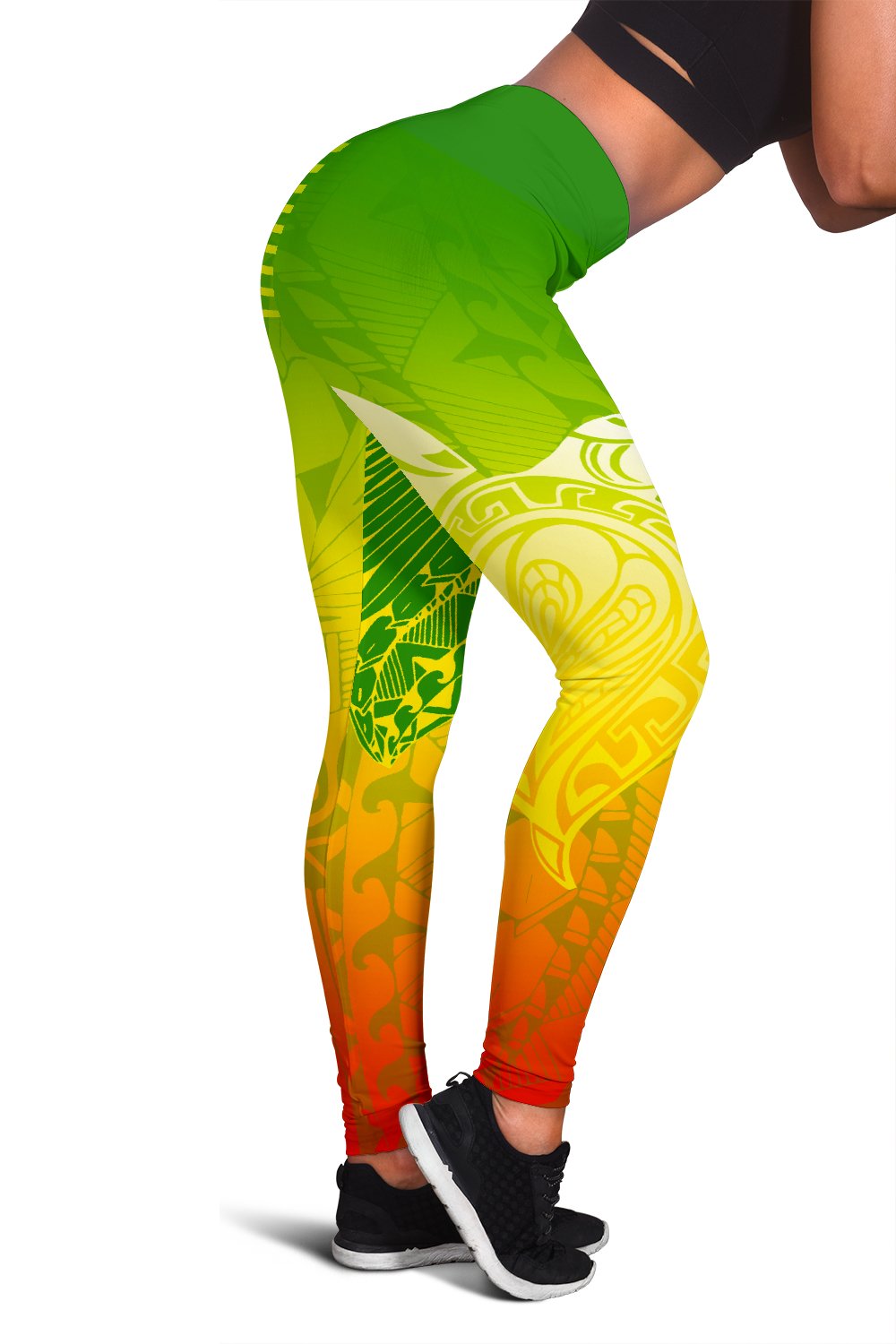 Kanaka Maoli Polynesian Leggings - Turtle Style - Polynesian Pride