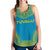 Tuvalu Women's Racerback Tank - Polynesian Chief Flag Version Green - Polynesian Pride