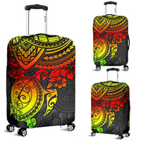 Polynesian Luggage Cover - Polynesian Reggae Turtle Reggae - Polynesian Pride
