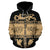 Fiji Tapa Zip Hoodie Fiji Gold Coat of Arms - Polynesian Pride