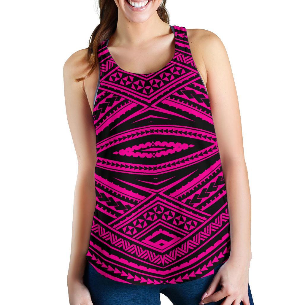 Polynesian Tatau Pink Women's Racerback Tank Top Pink - Polynesian Pride