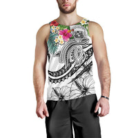 Polynesian Hawaii Men's Tank Top - Summer Plumeria (White) - Polynesian Pride